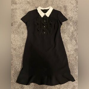 Karl Lagerfeld Goth Wednesday Adam’s Dress with Contrast Collar Size 10